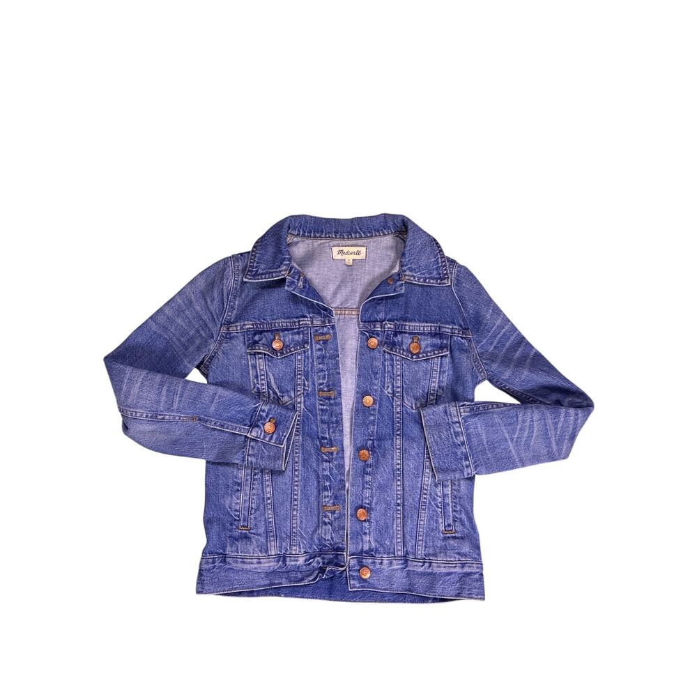 Madewell Denim Jean Jacket Womens XS Minimalist Western Preppy Classic Blue